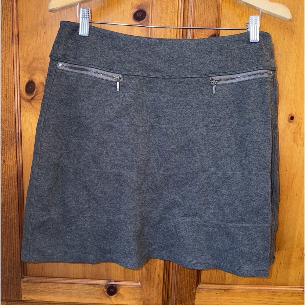 Athleta Strata A Line Skirt Zip Pockets Women's M Casual Work Gray 861887